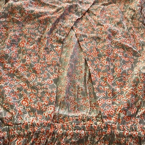 Rebecca Taylor Grey and Red Floral Open Back Dress❤️🤍❤️ - Picture 11 of 12